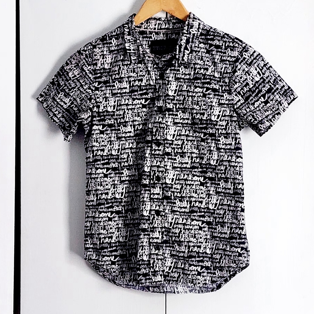 Wildfang Monochrome Text Print Men's Shirt